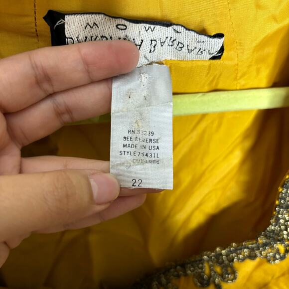 Barbara Barbara Yellow Puff Sleeve Vintage Blouse Sz 22 - Picture 5 of 10